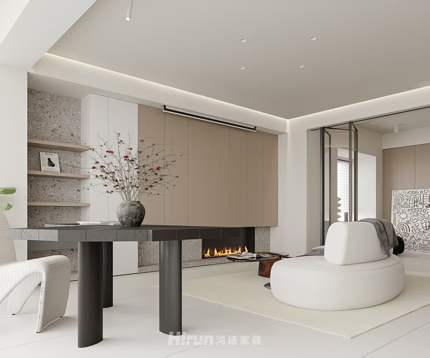 陽光城愉景苑150㎡雅致現(xiàn)代四居室 裝修案例效果圖-9