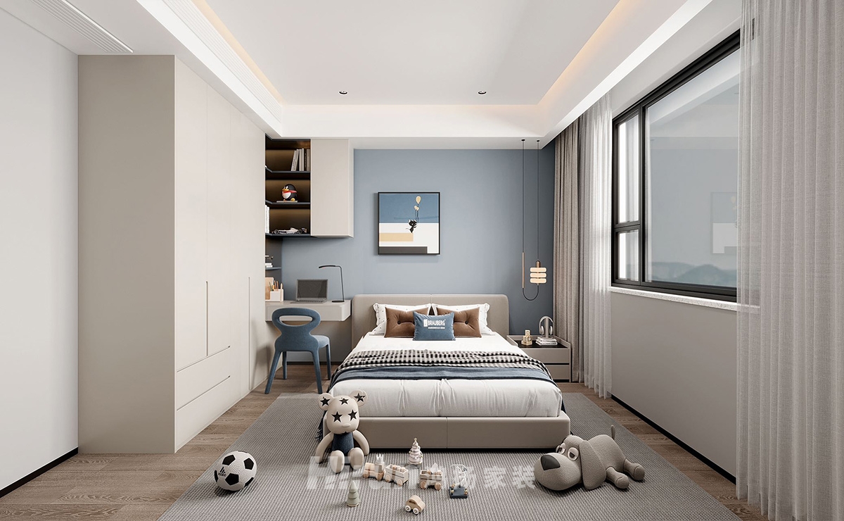 旭輝鉑悅湘江200㎡新裝飾主義四居室 裝修案例效果圖-5