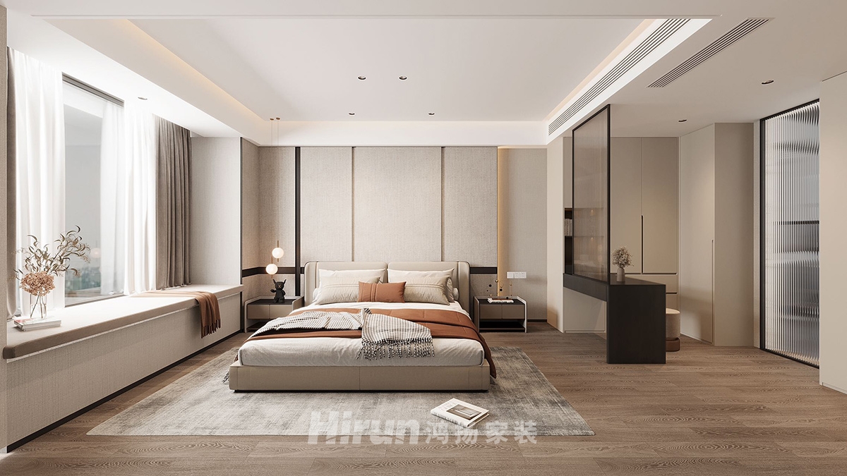 旭輝鉑悅湘江200㎡新裝飾主義四居室 裝修案例效果圖-4