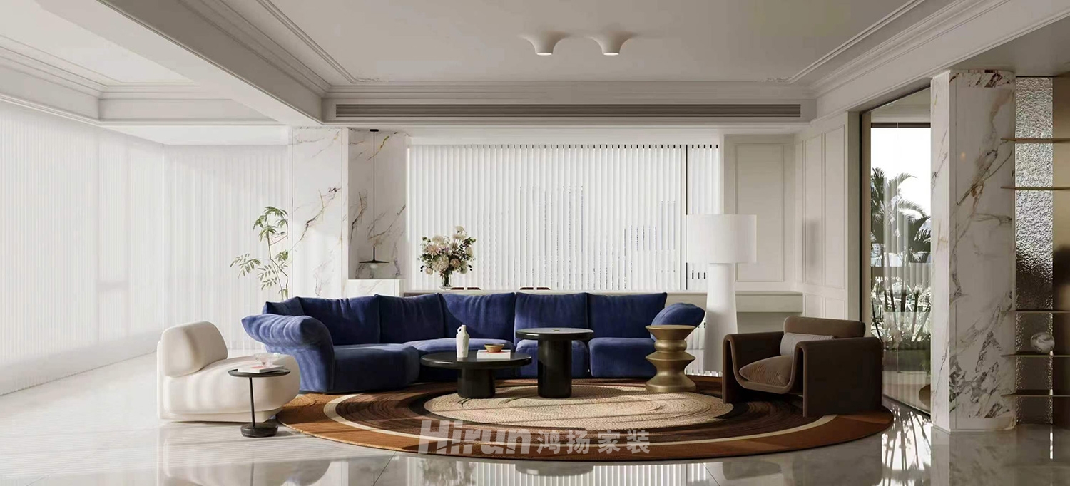 夢(mèng)想麓隱桐溪300㎡新裝飾主義大平層 裝修案例效果圖-5