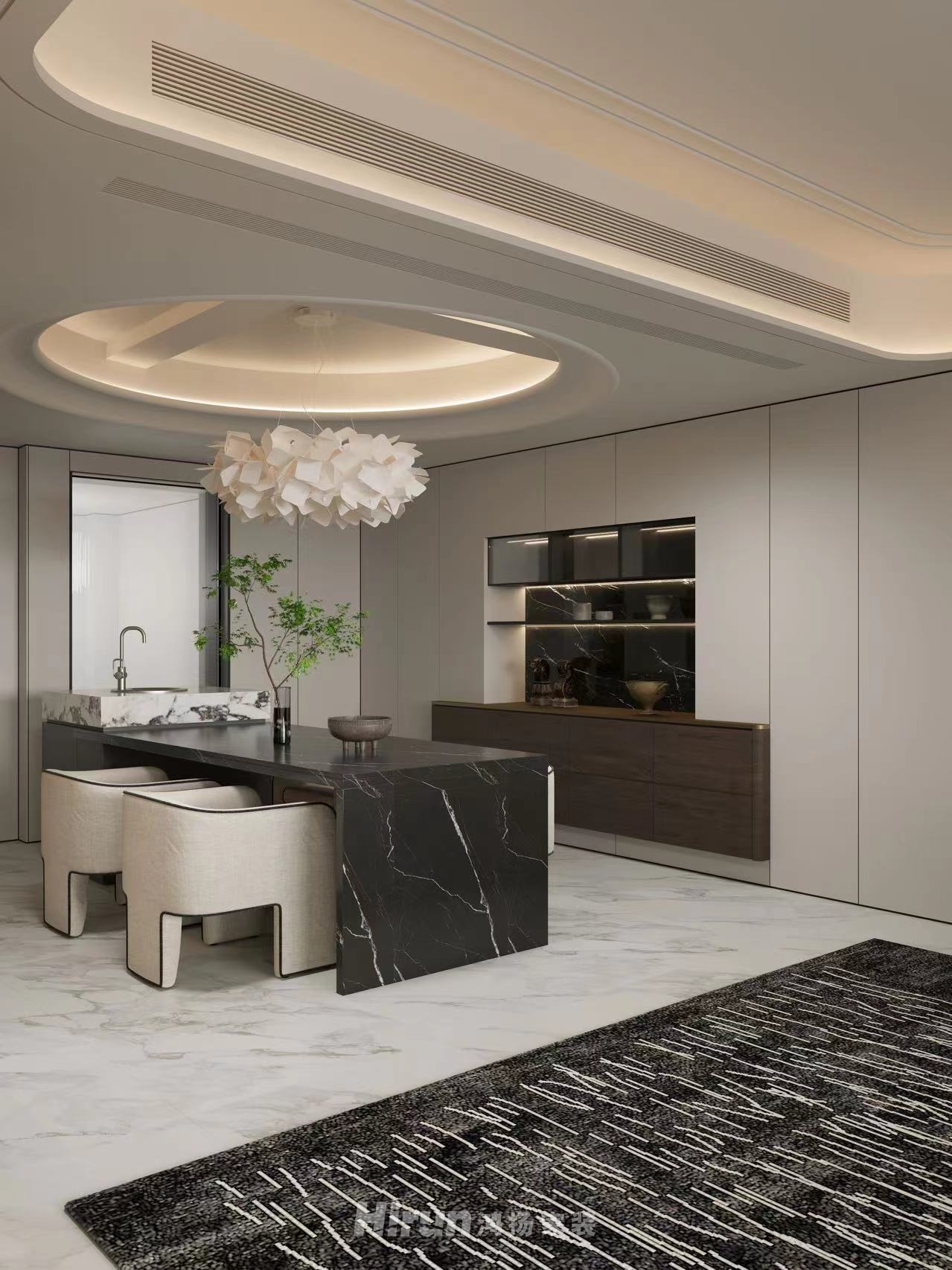 名都花園180㎡新裝飾主義大平層 裝修案例效果圖-18