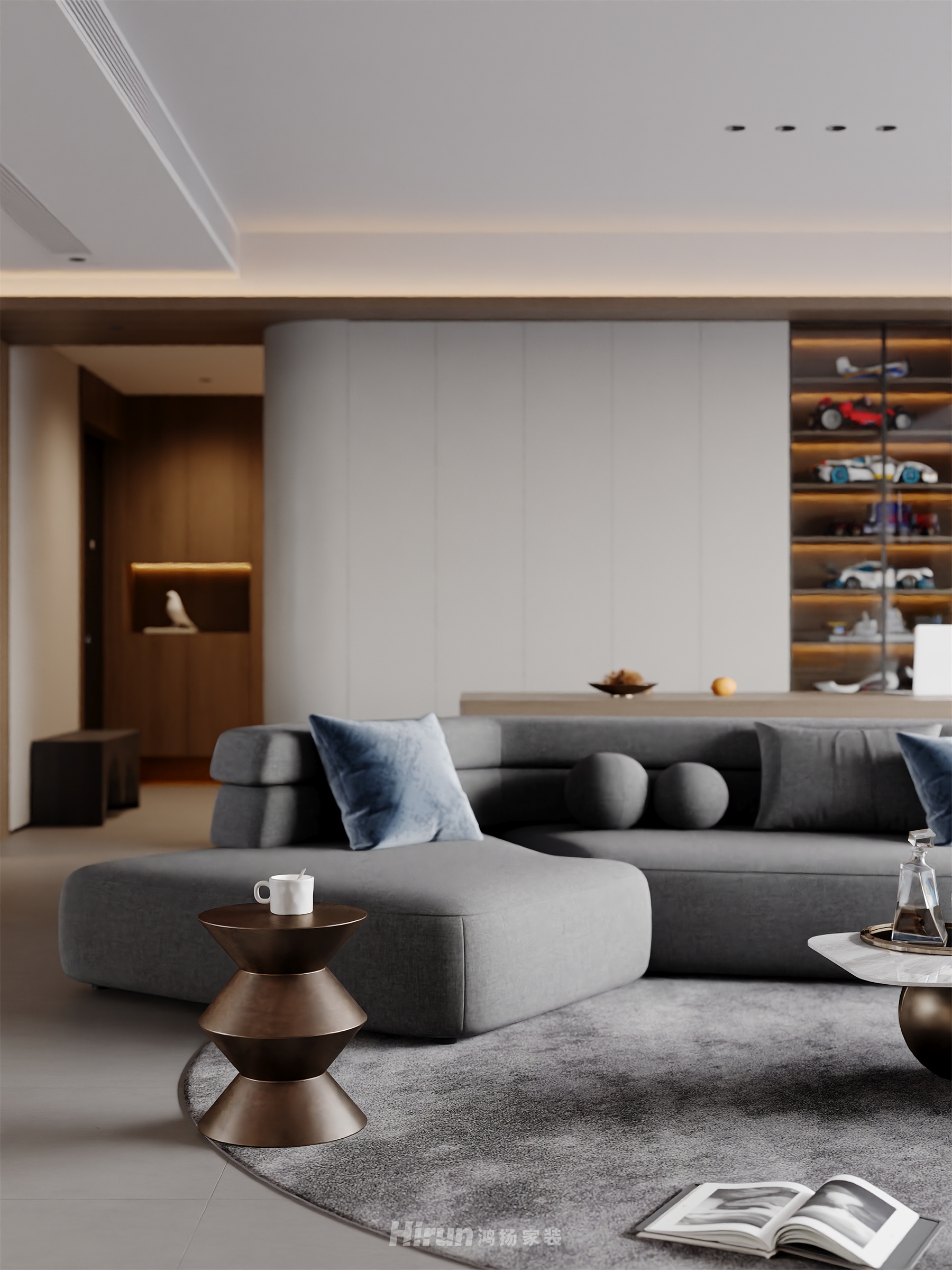 新城觀山印220㎡雅致現(xiàn)代大平層 裝修案例效果圖-3