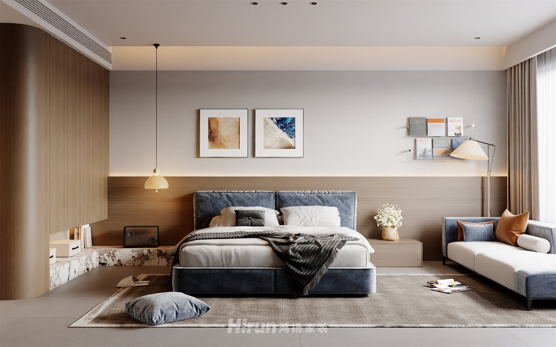 新城觀山印220㎡雅致現(xiàn)代大平層 裝修案例效果圖-5