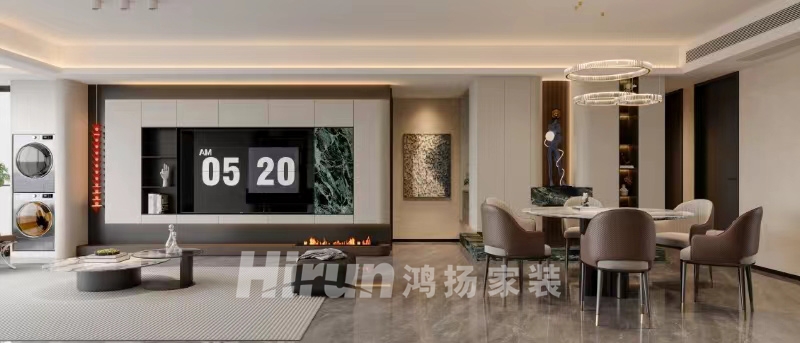 萬科松湖天地170㎡新裝飾主義大平層 裝修案例效果圖-3