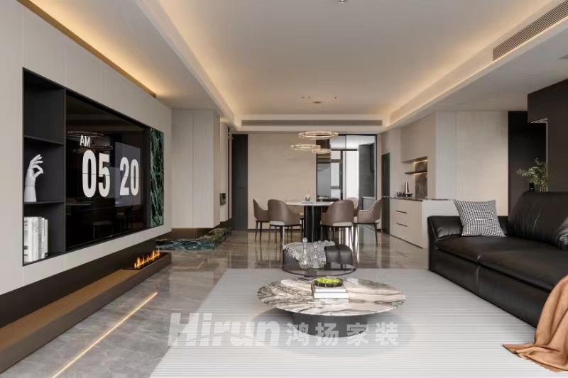 萬科松湖天地170㎡新裝飾主義大平層 裝修案例效果圖-2