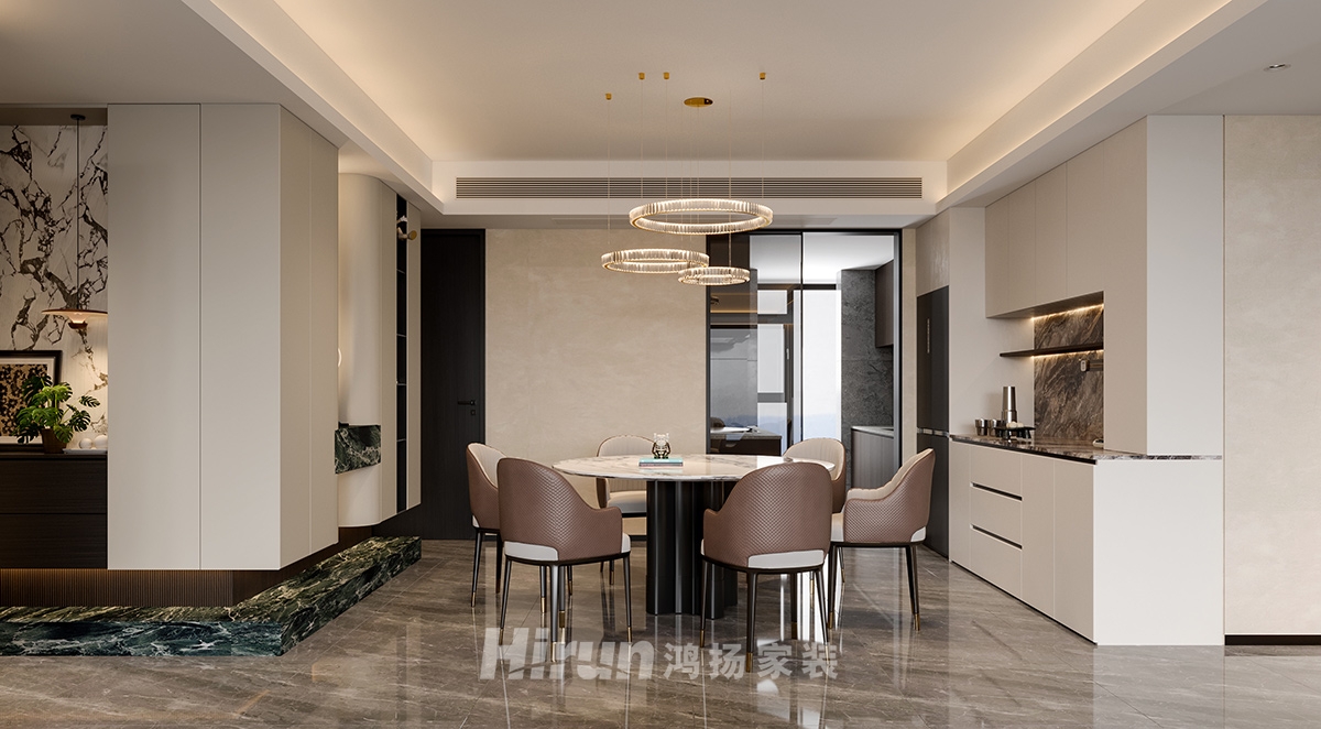 萬科松湖天地170㎡新裝飾主義大平層 裝修案例效果圖-8