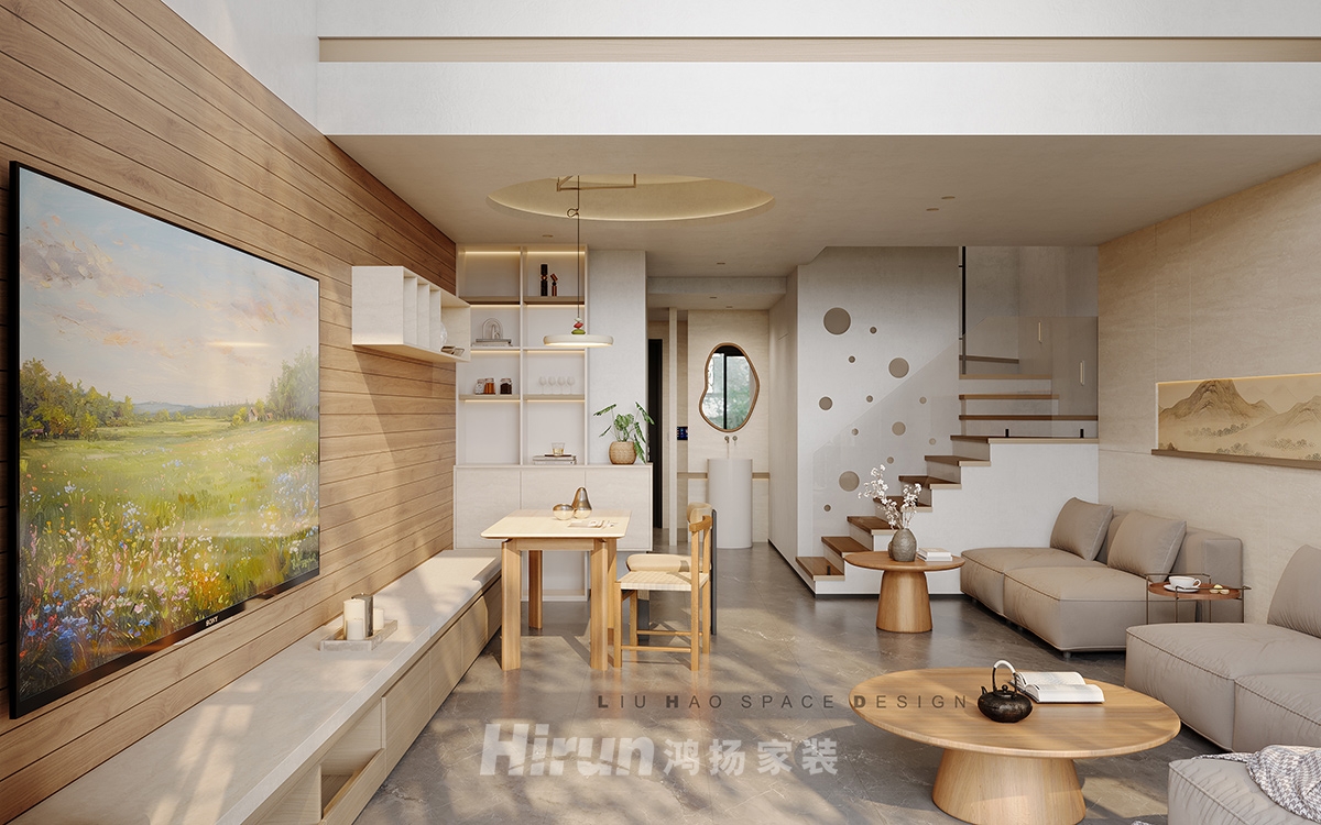 盈峰翠邸450㎡北歐之光別墅 裝修案例效果圖-8