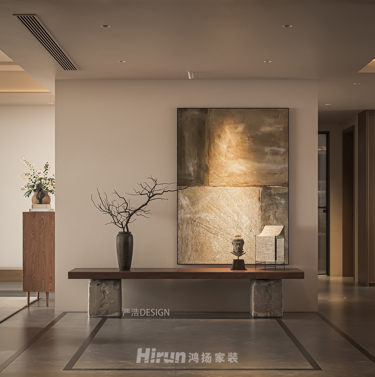 時代汀蘭190㎡意境東方四居室 裝修案例效果圖-9