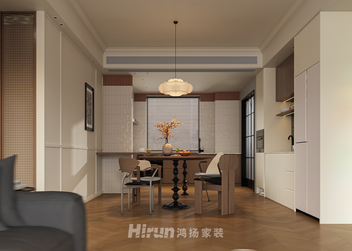 金富江山院150㎡復古風潮四居室 裝修案例效果圖-4