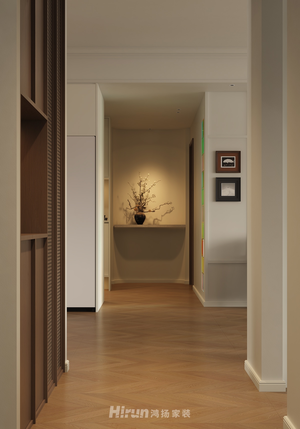 金富江山院150㎡復古風潮四居室 裝修案例效果圖-5