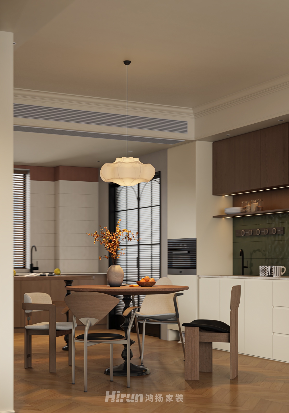 金富江山院150㎡復古風潮四居室 裝修案例效果圖-8