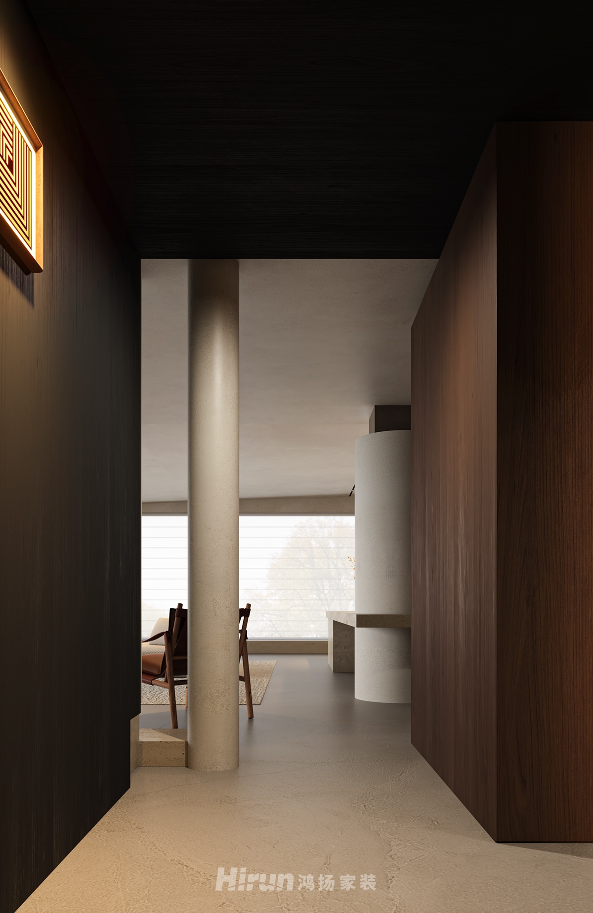 御湖印195㎡復(fù)古風(fēng)潮四居室 裝修案例效果圖-6