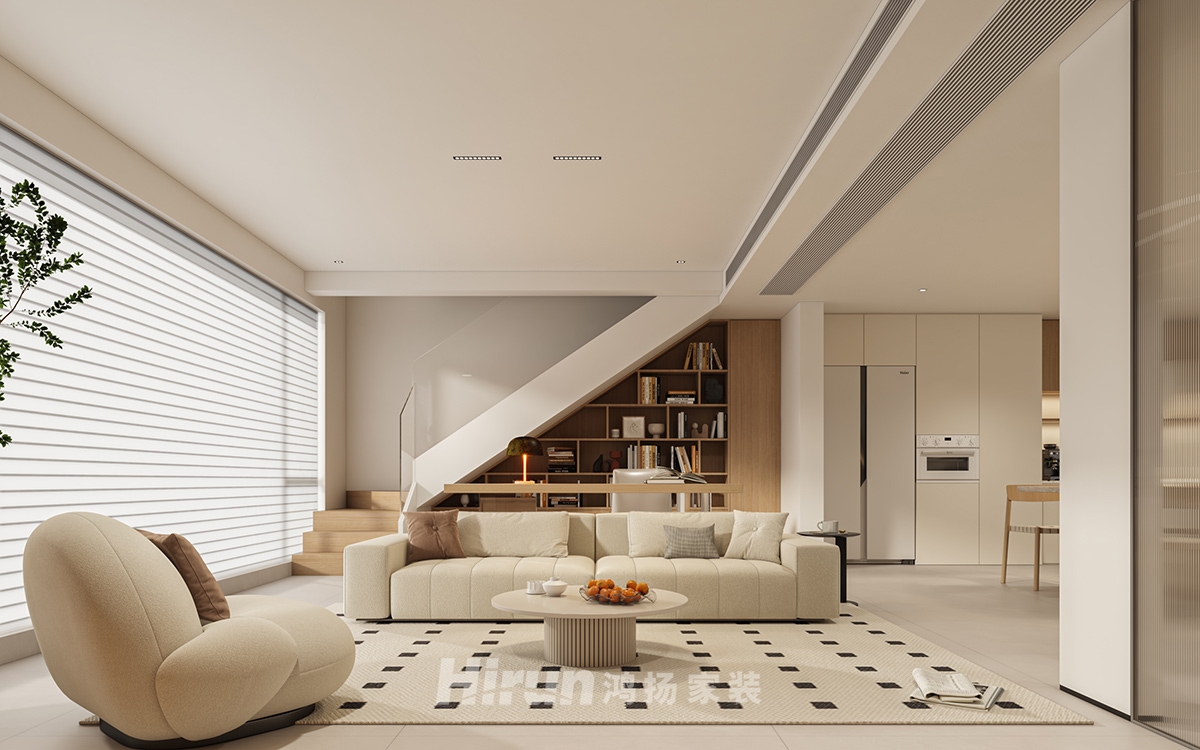 中建鈺和城150㎡北歐之光復(fù)式 裝修案例效果圖-7