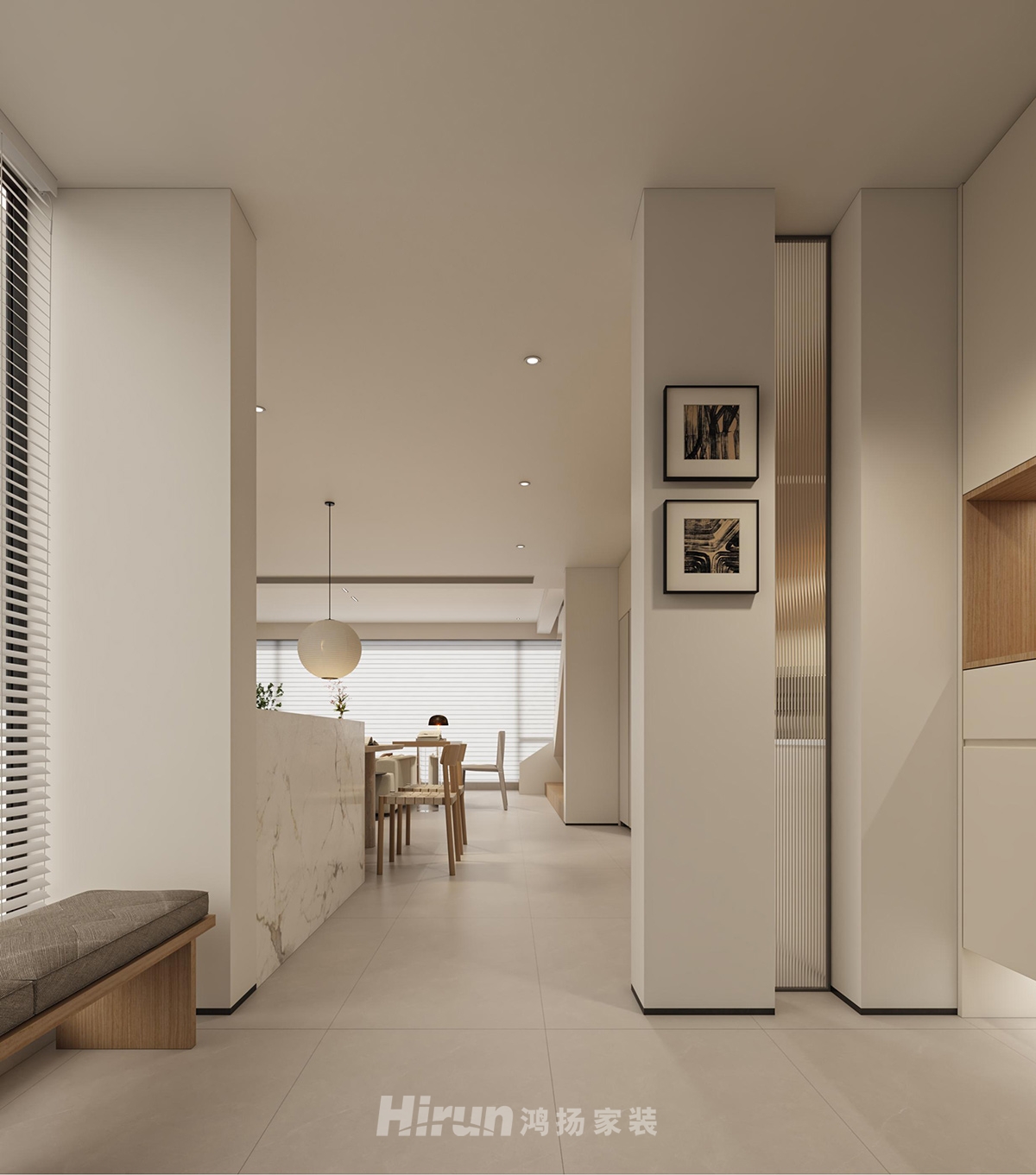 中建鈺和城150㎡北歐之光復(fù)式 裝修案例效果圖-5