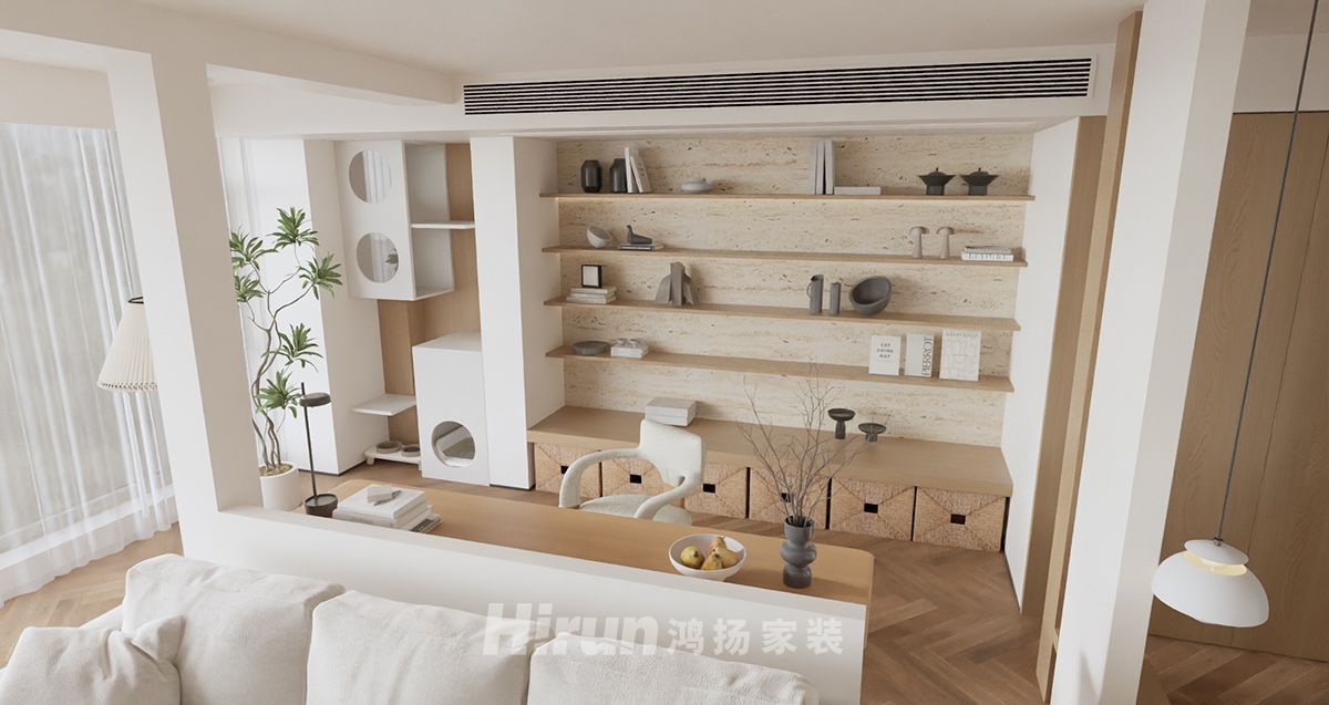 五礦萬境松雅134㎡北歐之光三居室 裝修案例效果圖-4