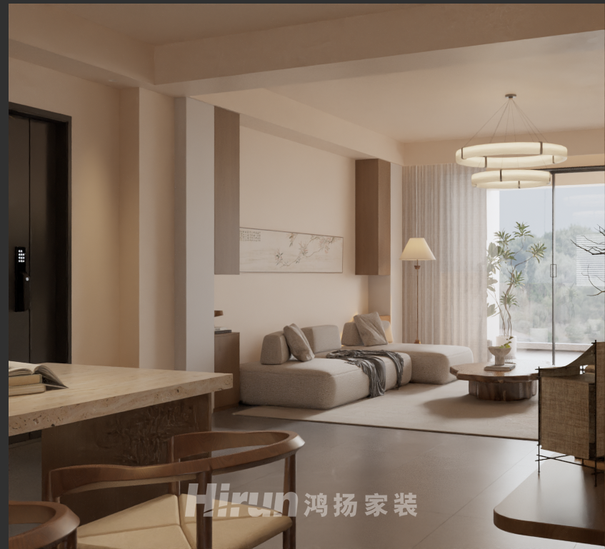 曠遠(yuǎn)洋湖18克拉320㎡江南印象疊墅 裝修案例效果圖-5