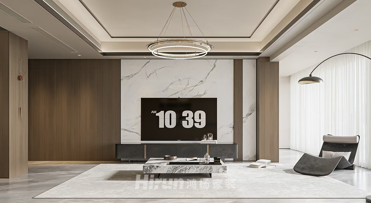 嘉臣道180㎡新裝飾主義四居室 裝修案例效果圖-3