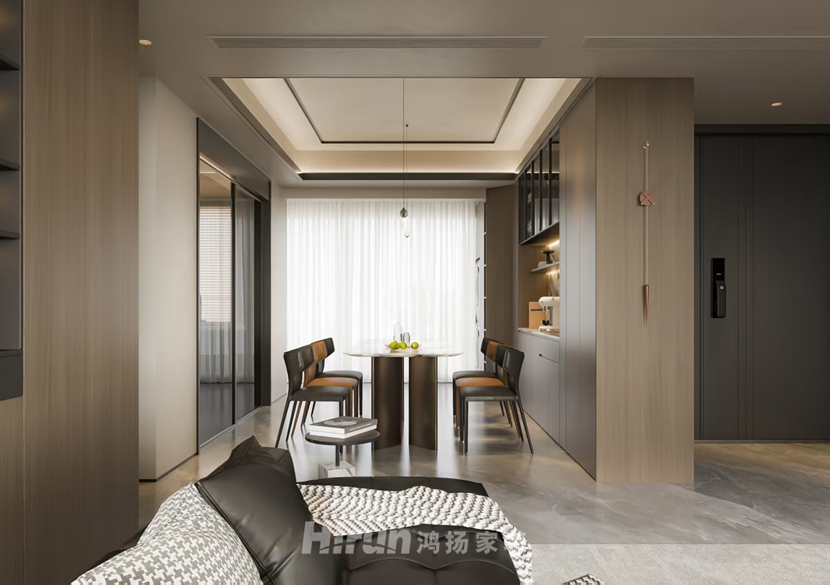 嘉臣道180㎡新裝飾主義四居室 裝修案例效果圖-2