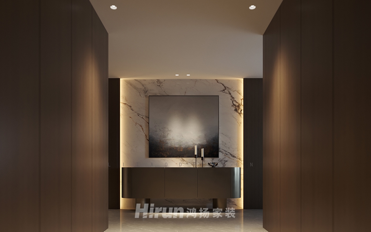 萬科松湖天地189㎡雅致現(xiàn)代四居室 裝修案例效果圖-5