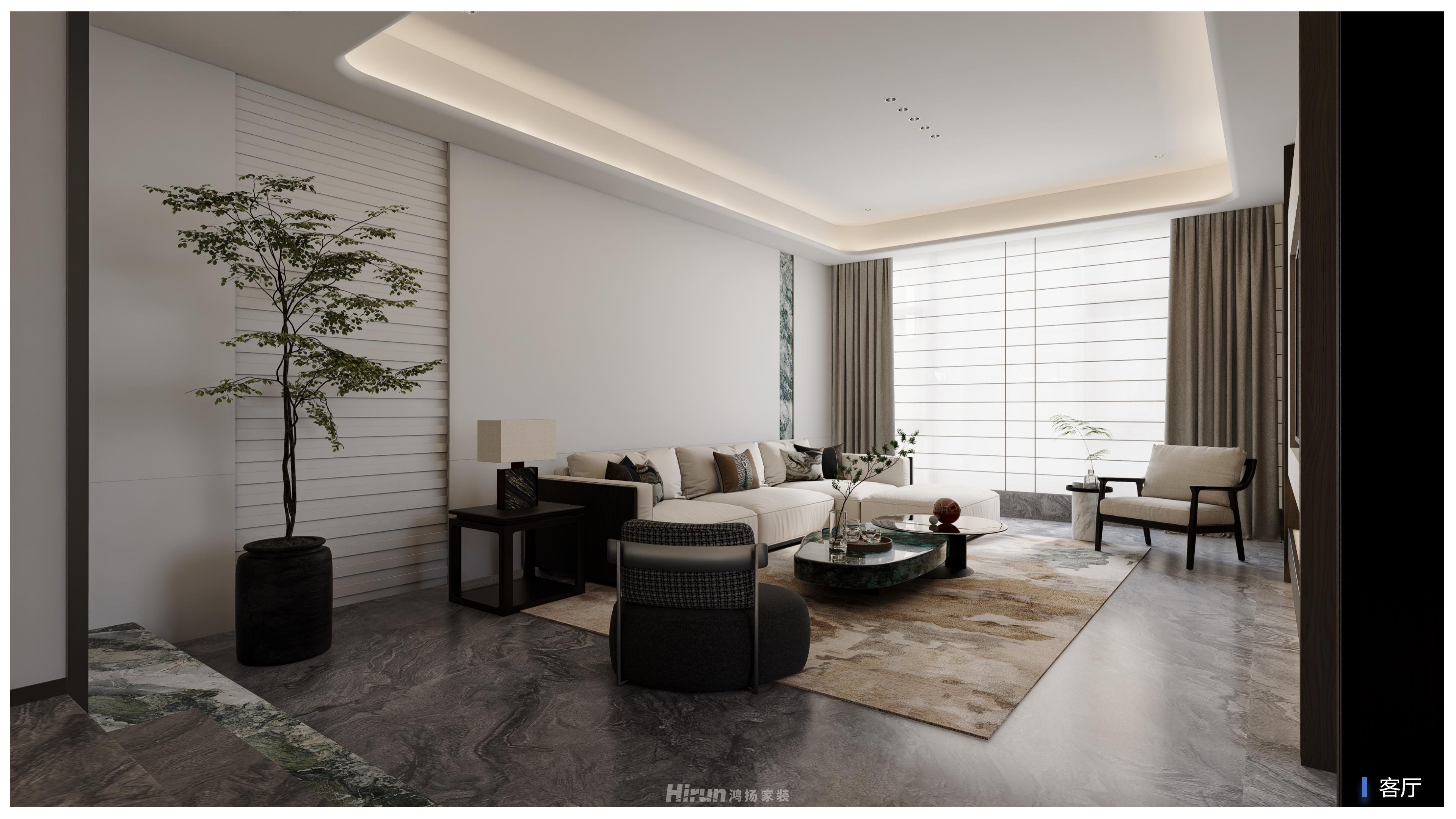 東方大院460㎡雅致現代別墅 裝修案例效果圖-7