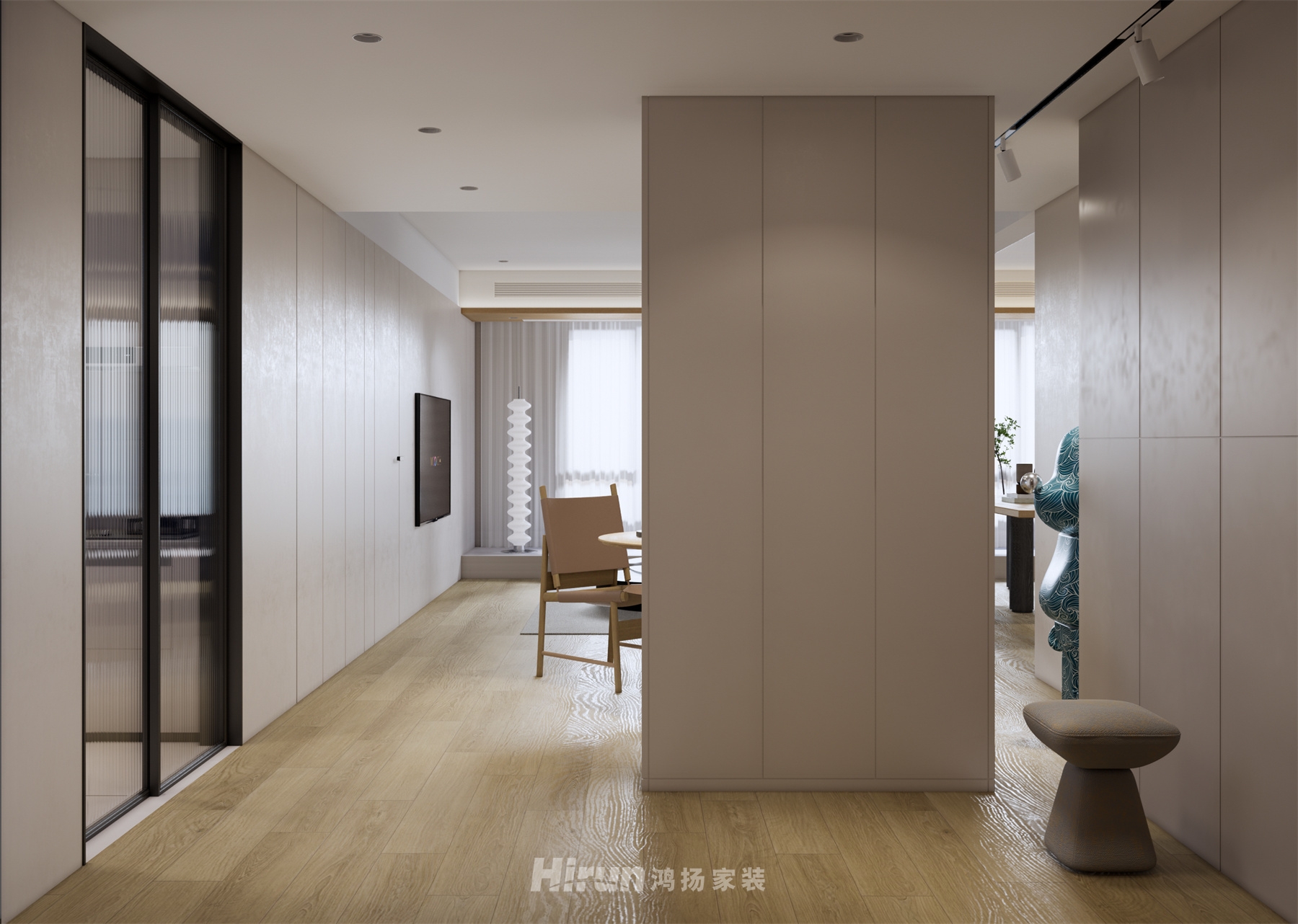 建發央著100㎡北歐之光三居室 裝修案例效果圖-3