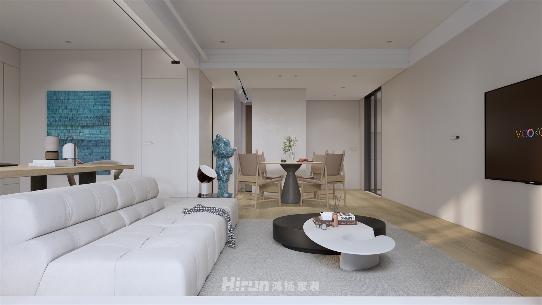 建發央著100㎡北歐之光三居室 裝修案例效果圖-6