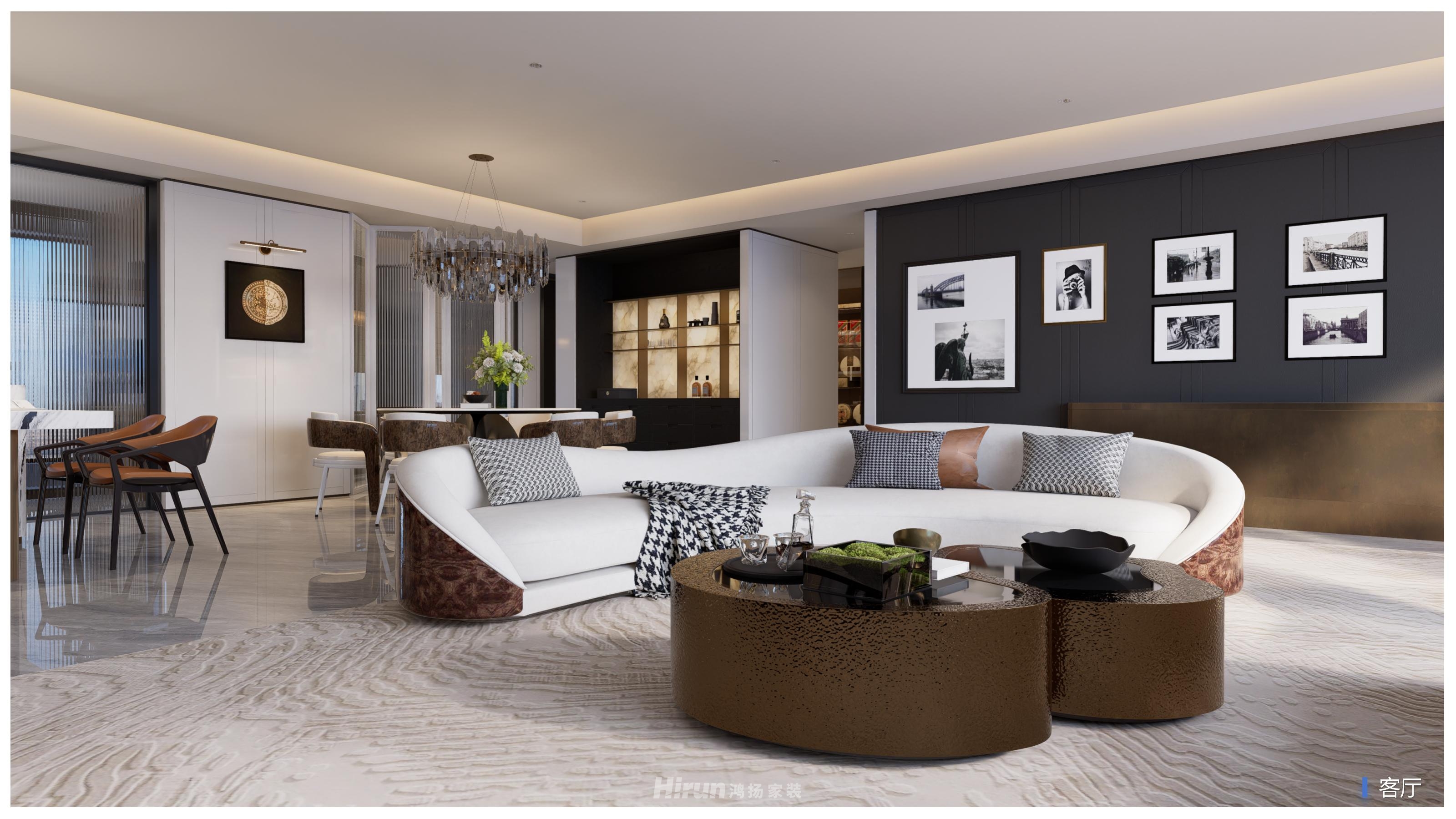 旭輝鉑悅湘江275㎡新裝飾主義大平層 裝修案例效果圖-9