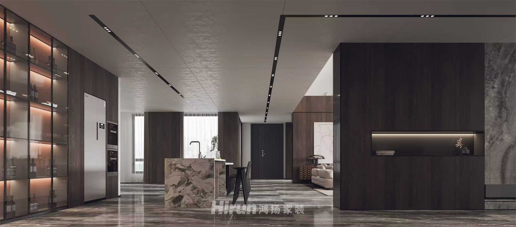 長沙總部基地1200㎡新裝飾主義別墅 裝修案例效果圖-4