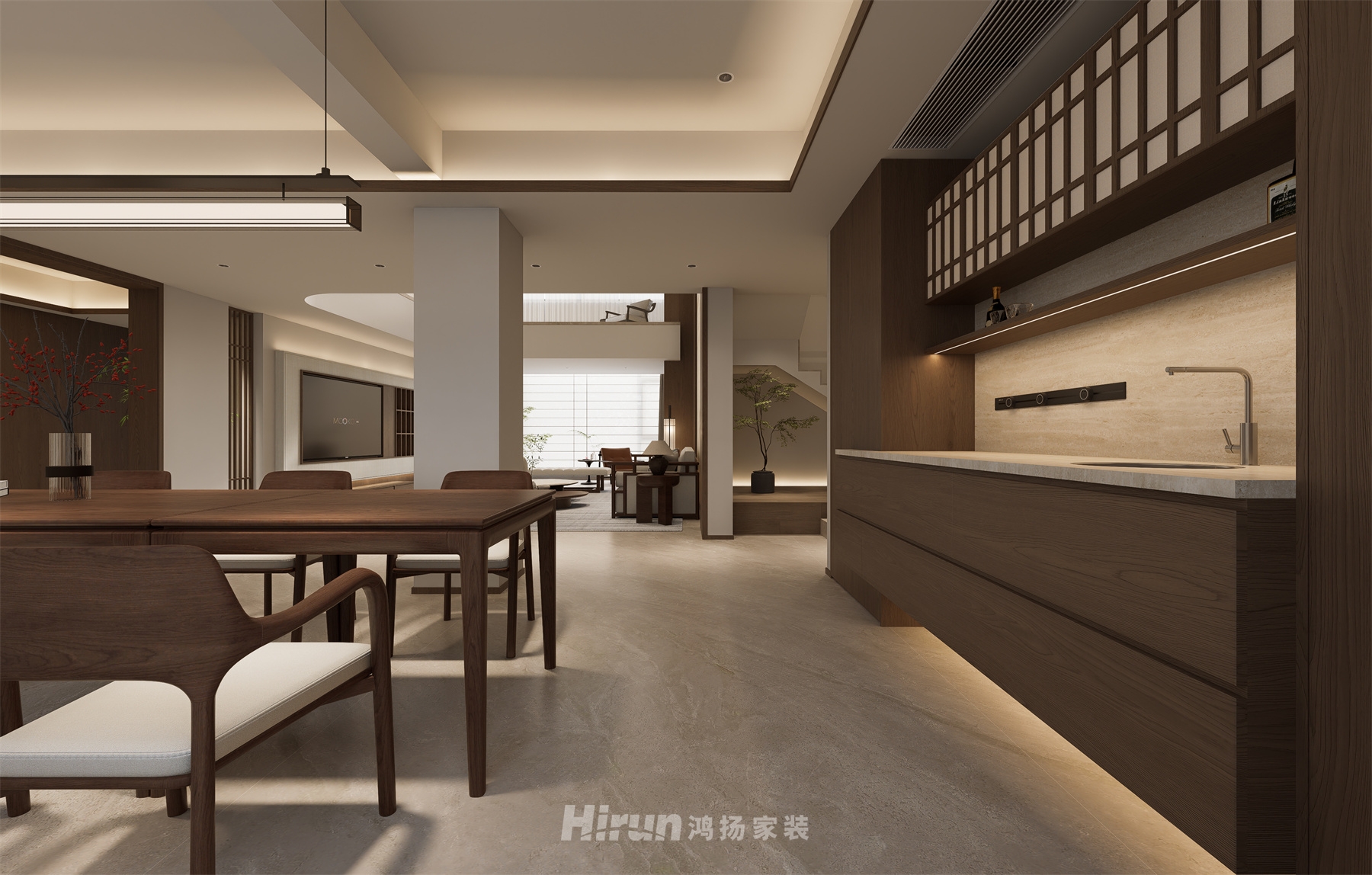 普羅旺斯360㎡意境東方復式 裝修案例效果圖-9