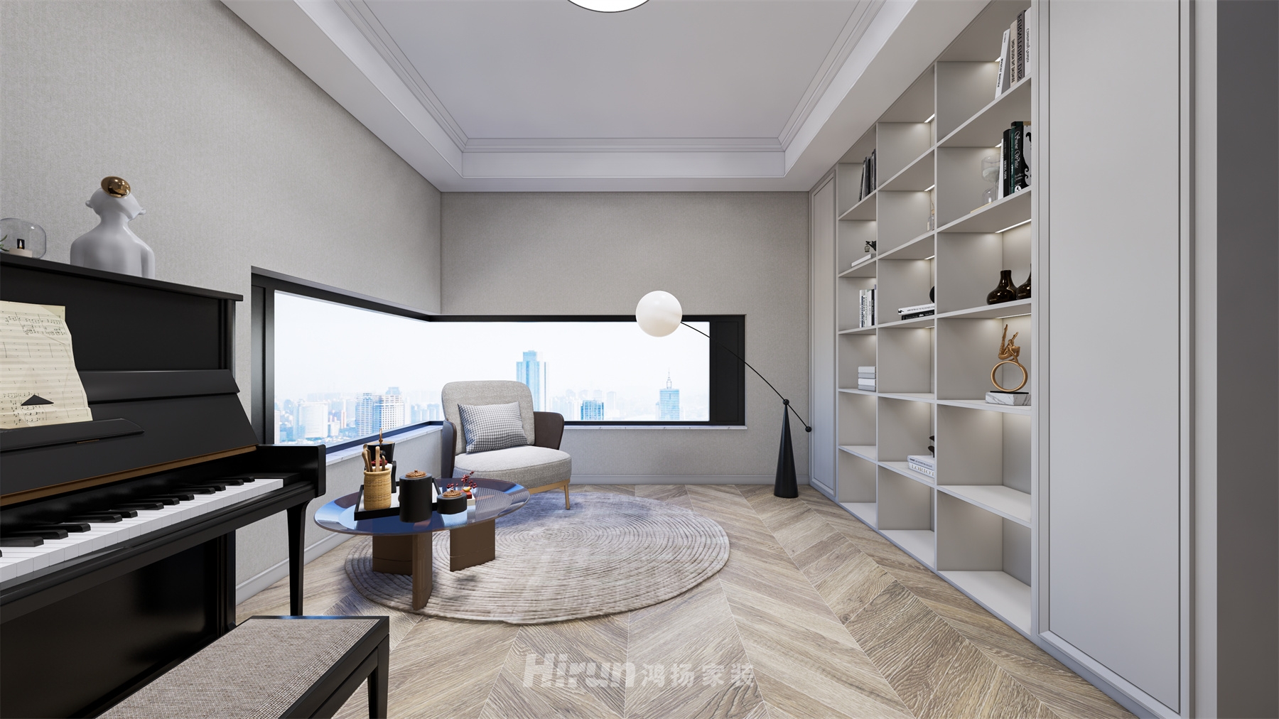 青竹湖畔680㎡輕歐簡美別墅 裝修案例效果圖-4