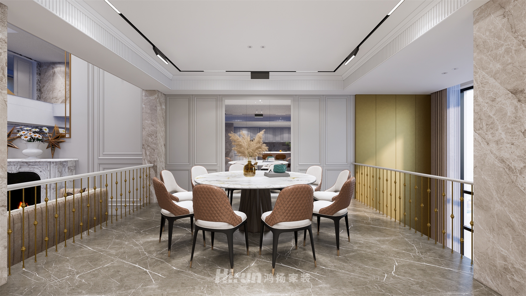 青竹湖畔680㎡輕歐簡美別墅 裝修案例效果圖-16