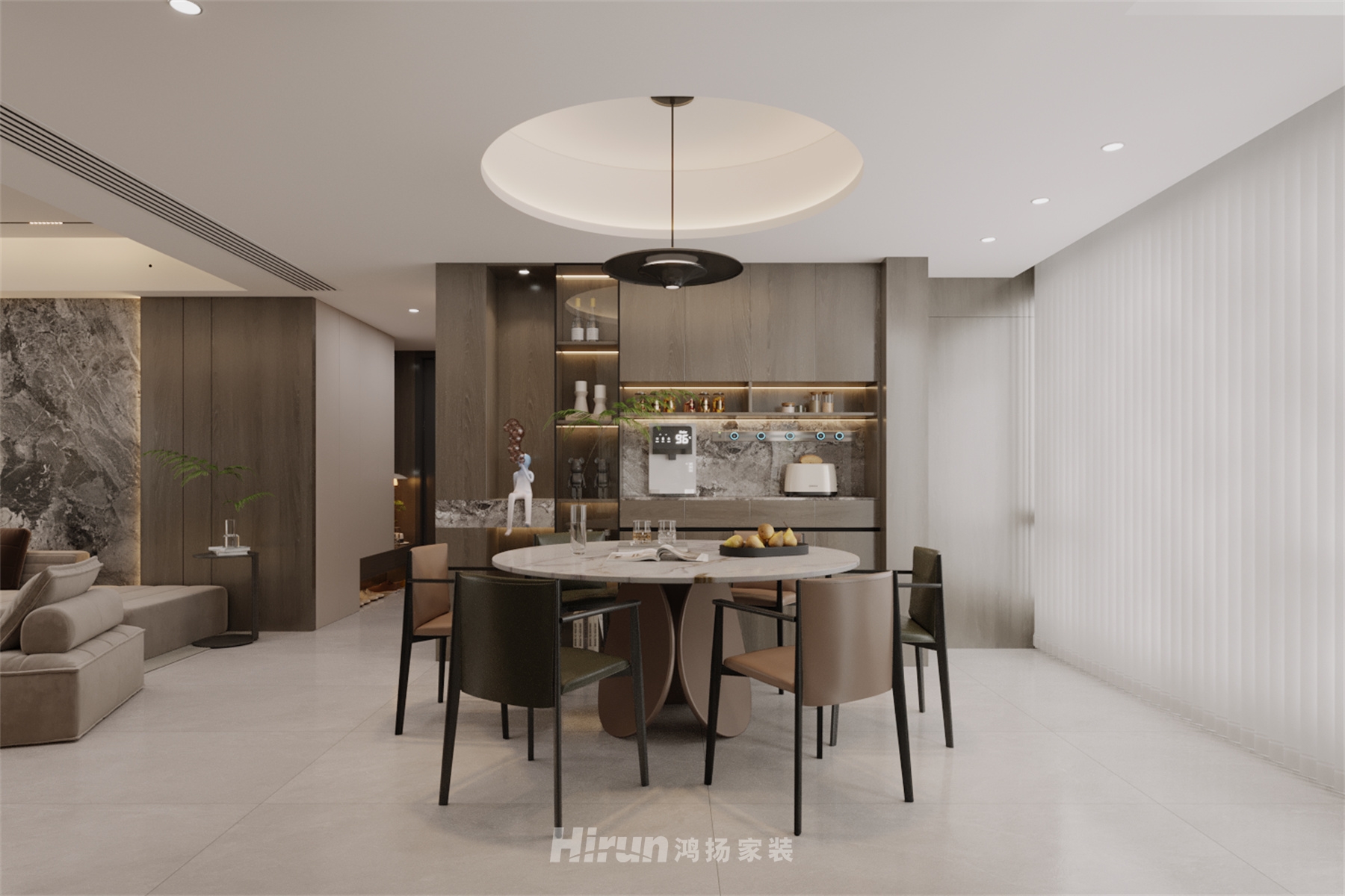 金信園林嘉園145㎡新裝飾主義四居室 裝修案例效果圖-1