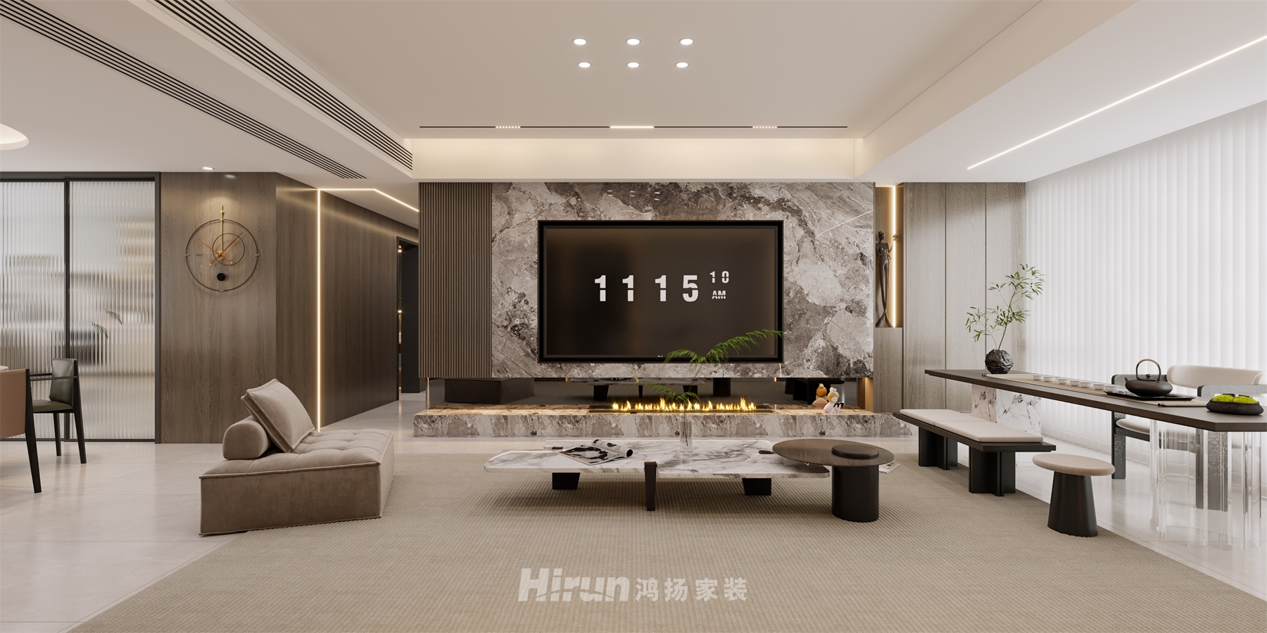 金信園林嘉園145㎡新裝飾主義四居室 裝修案例效果圖-5