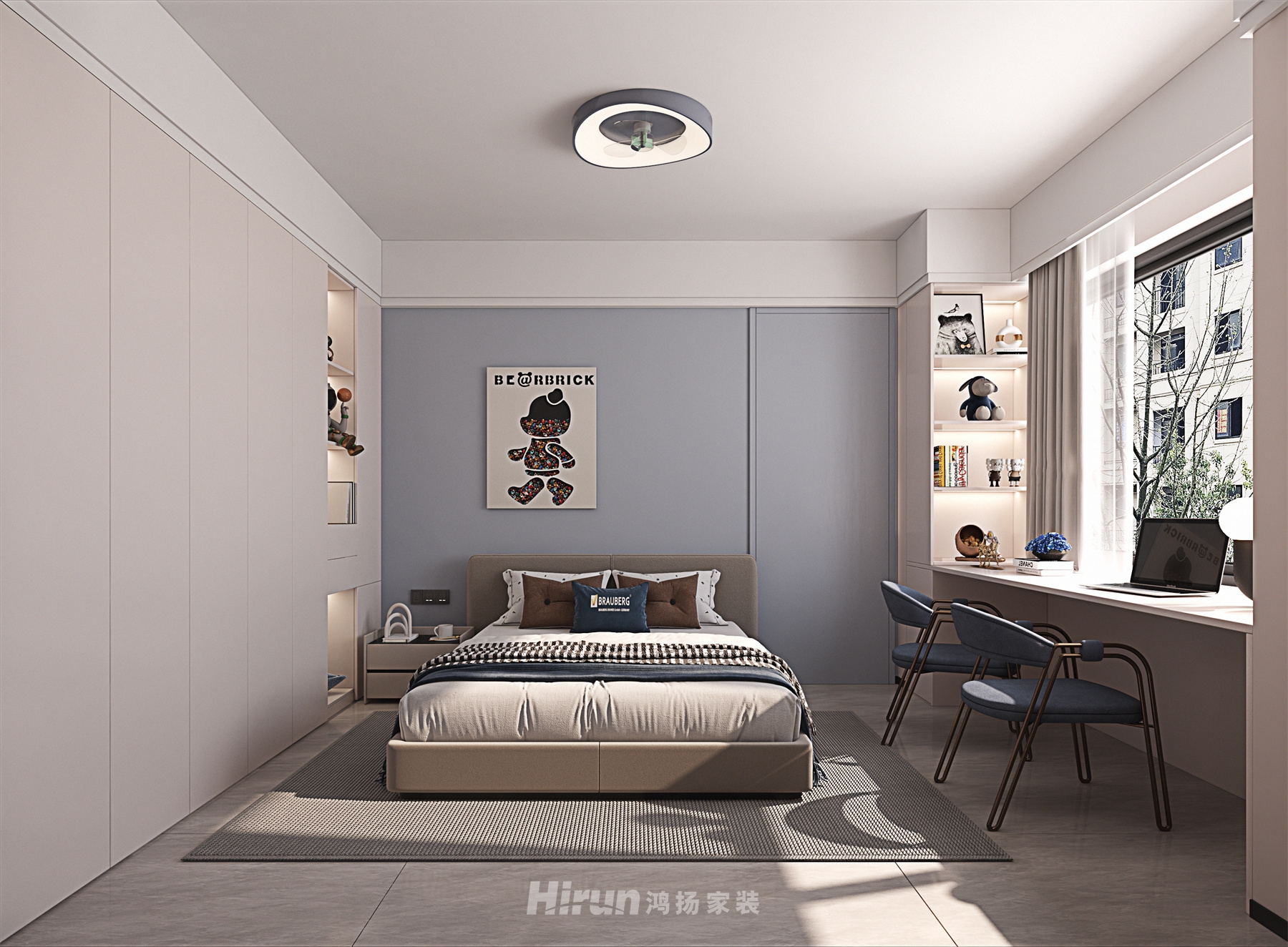 金信園林嘉園145㎡新裝飾主義四居室 裝修案例效果圖-7