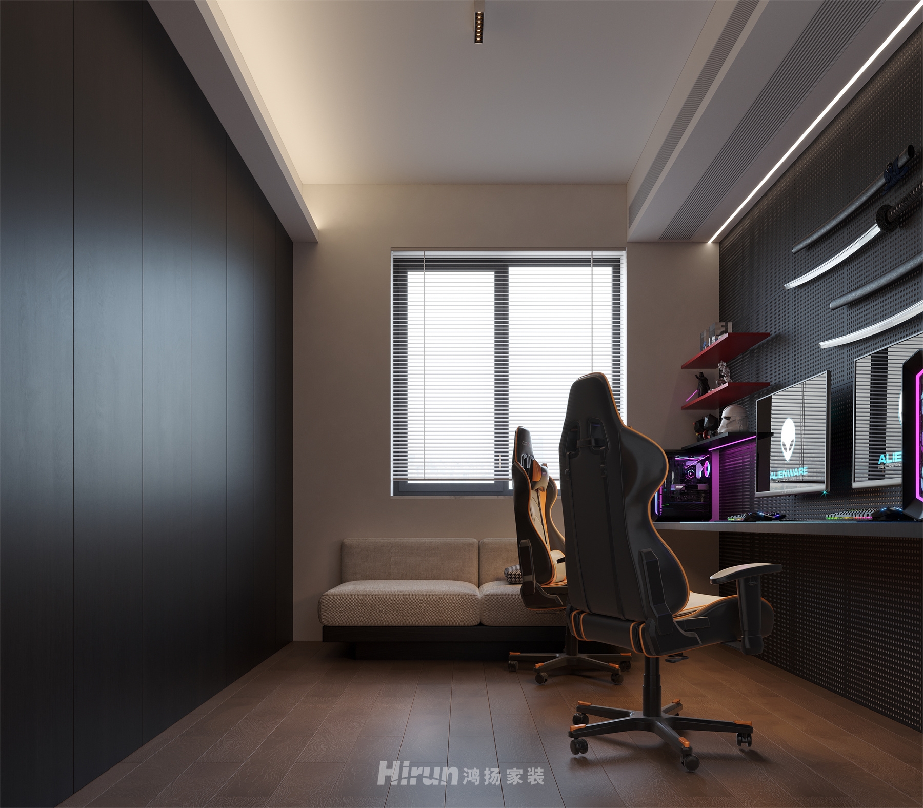 湘府和園210㎡雅致現代大平層 裝修案例效果圖-13