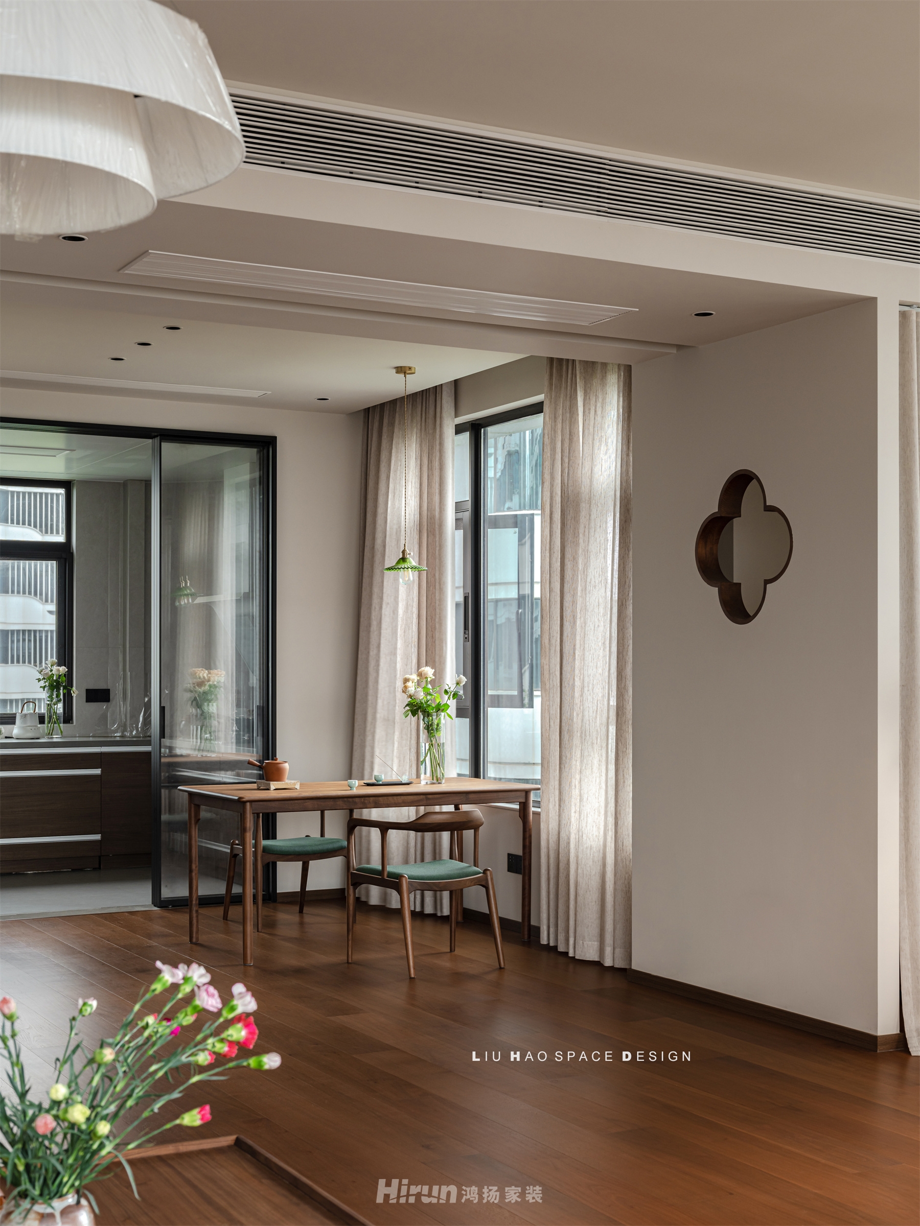 湘江玥180㎡江南印象三居室 裝修案例實景圖-6