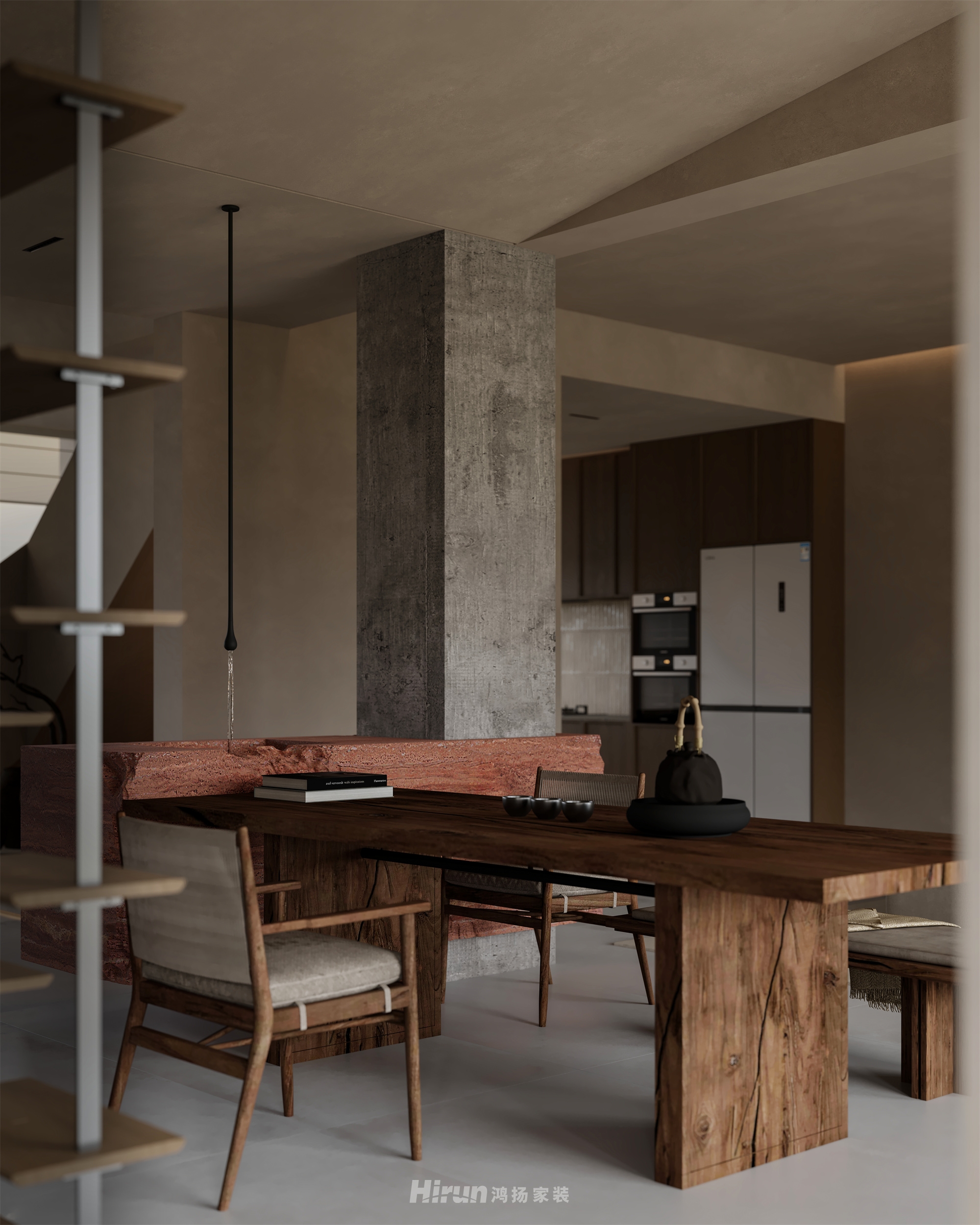 《破界·侘居》290㎡極簡侘寂復式 裝修案例效果圖-9