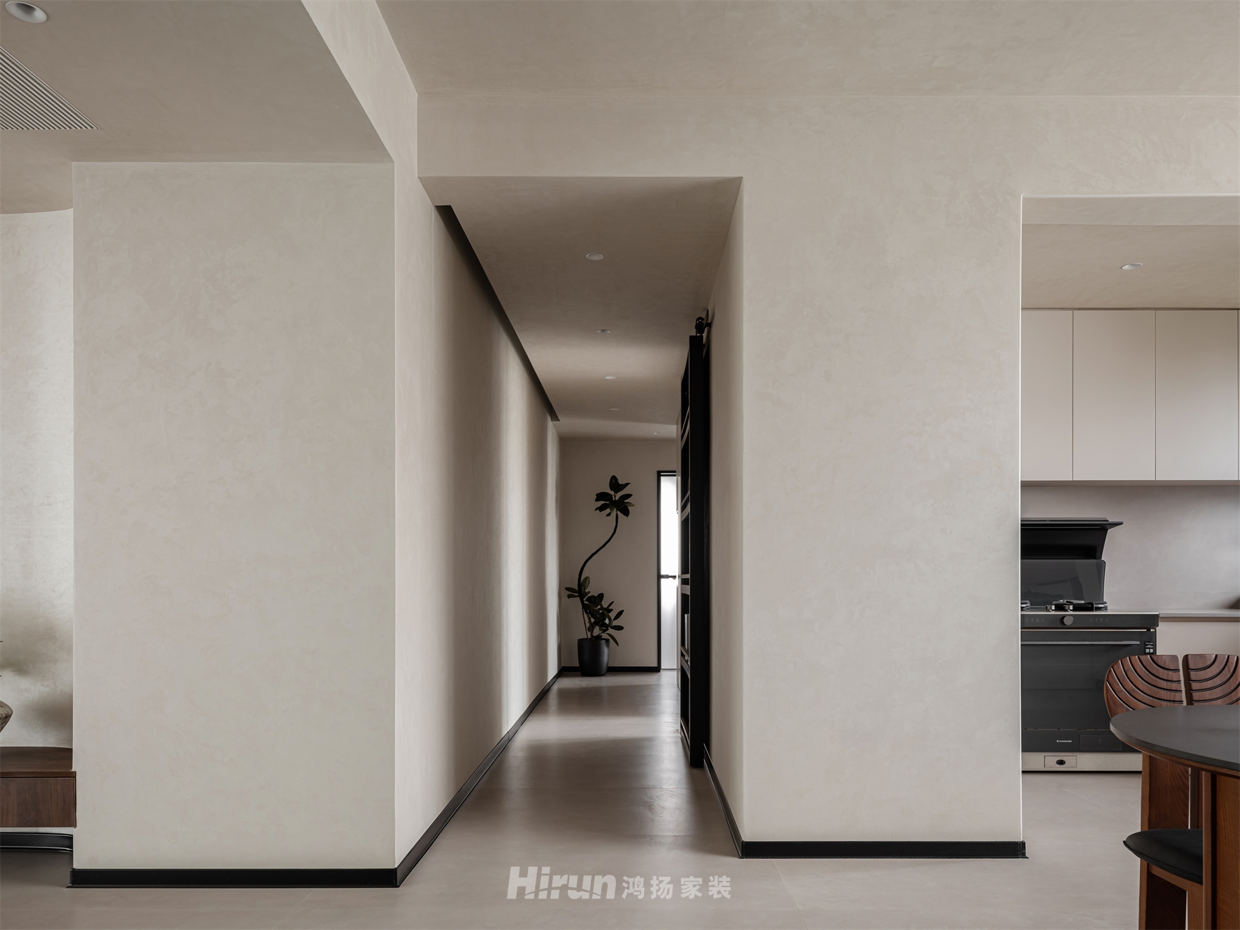 翰林府135㎡極簡侘寂三居室 裝修案例實景圖-3