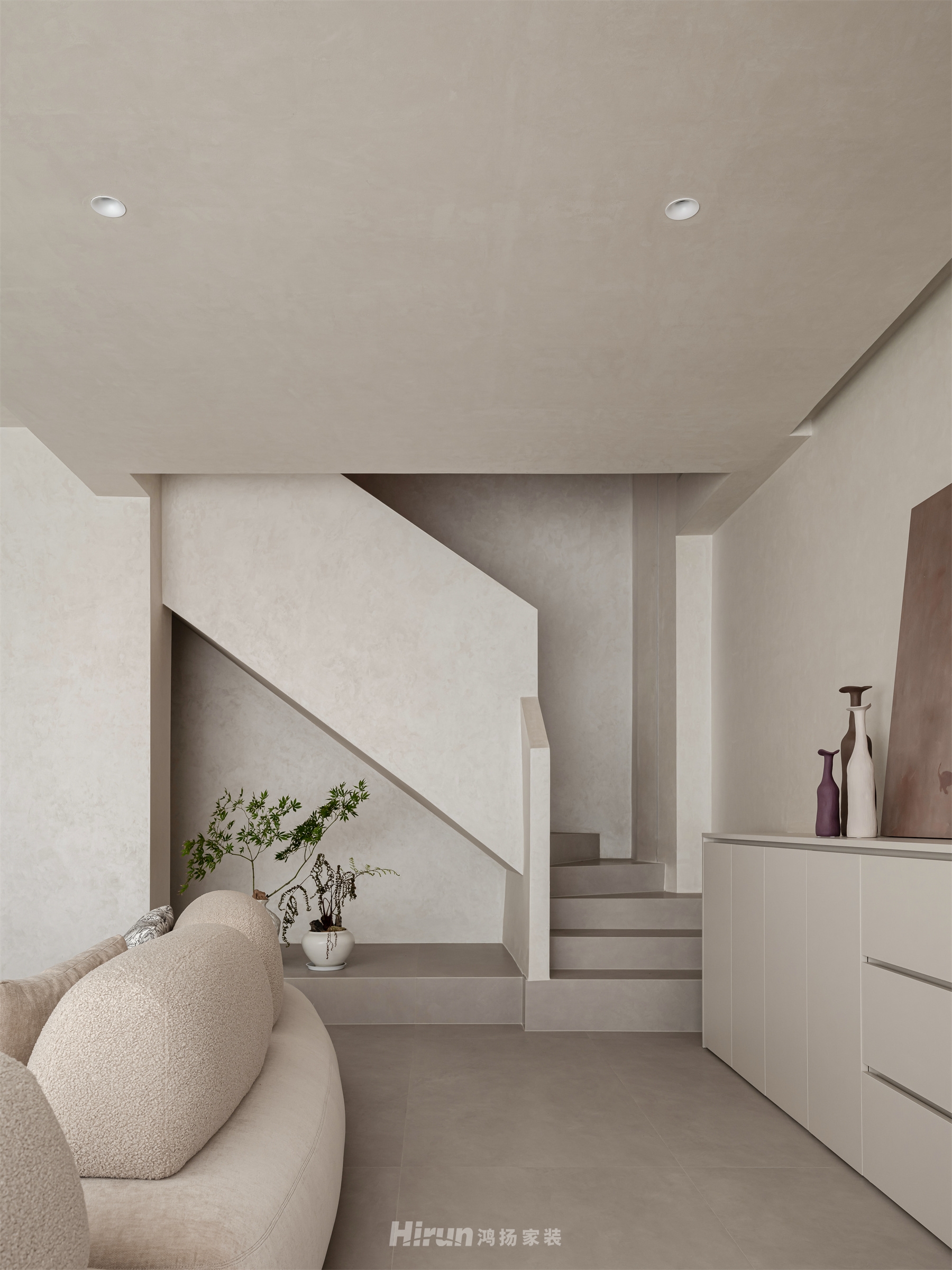 翰林府135㎡極簡侘寂三居室 裝修案例實景圖-7