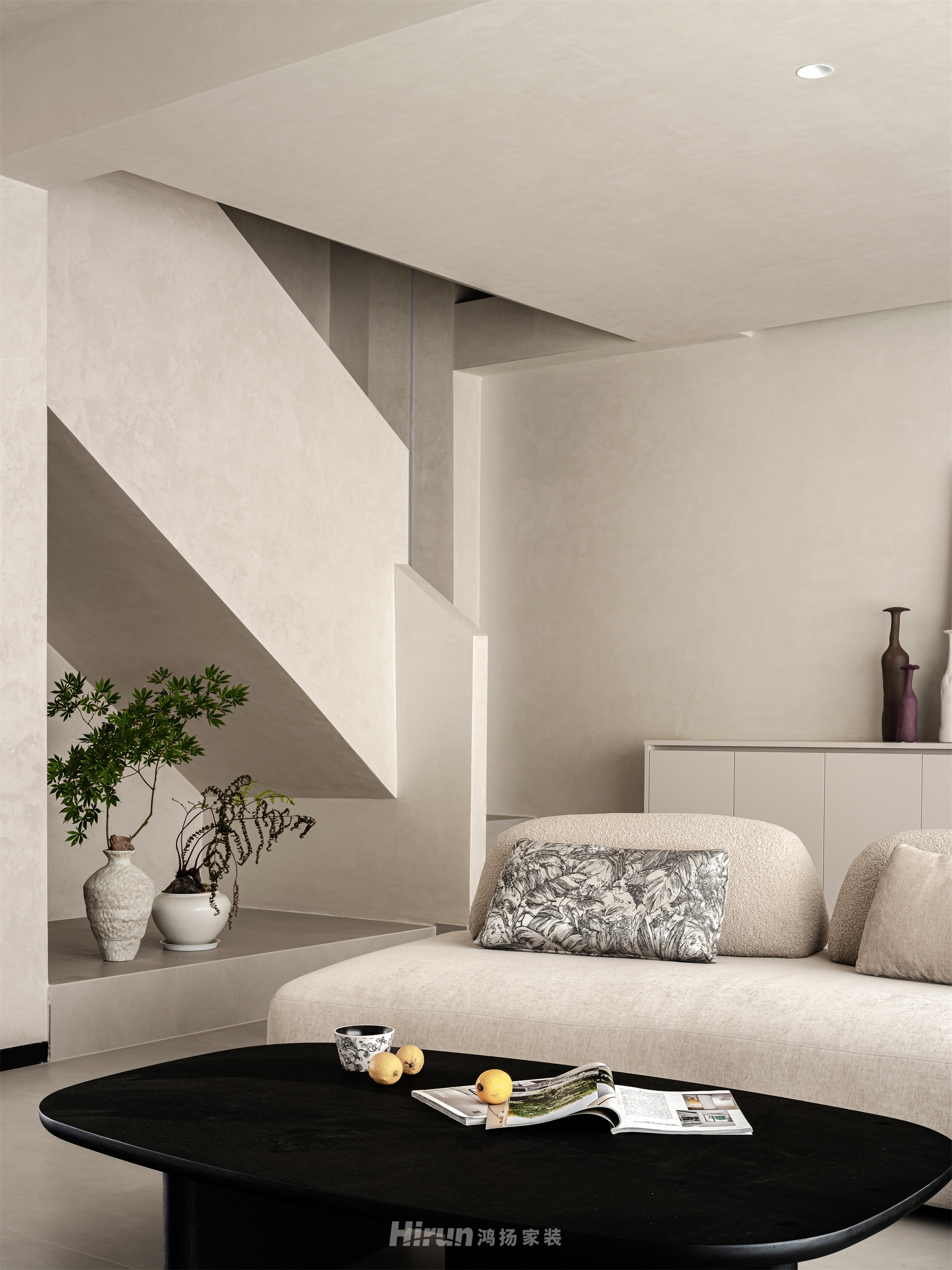翰林府135㎡極簡侘寂三居室 裝修案例實景圖-13