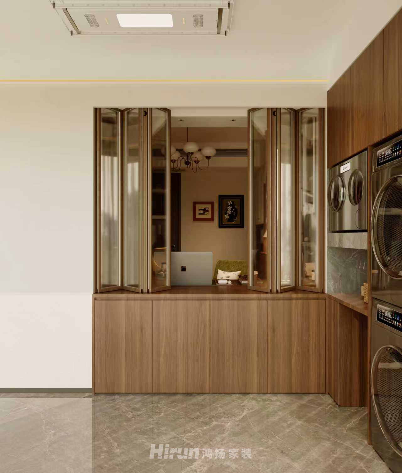 璞悅灣160㎡復古風潮四居室 裝修案例效果圖-1