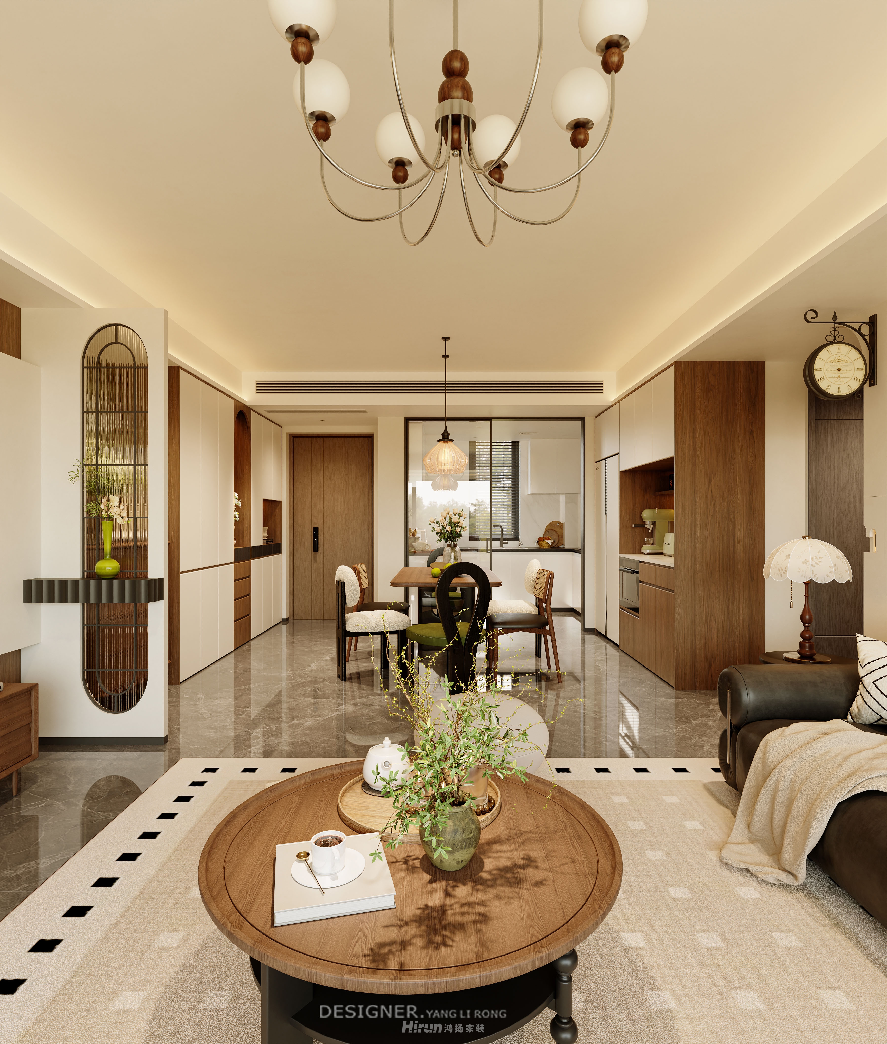 璞悅灣160㎡復古風潮四居室 裝修案例效果圖-10