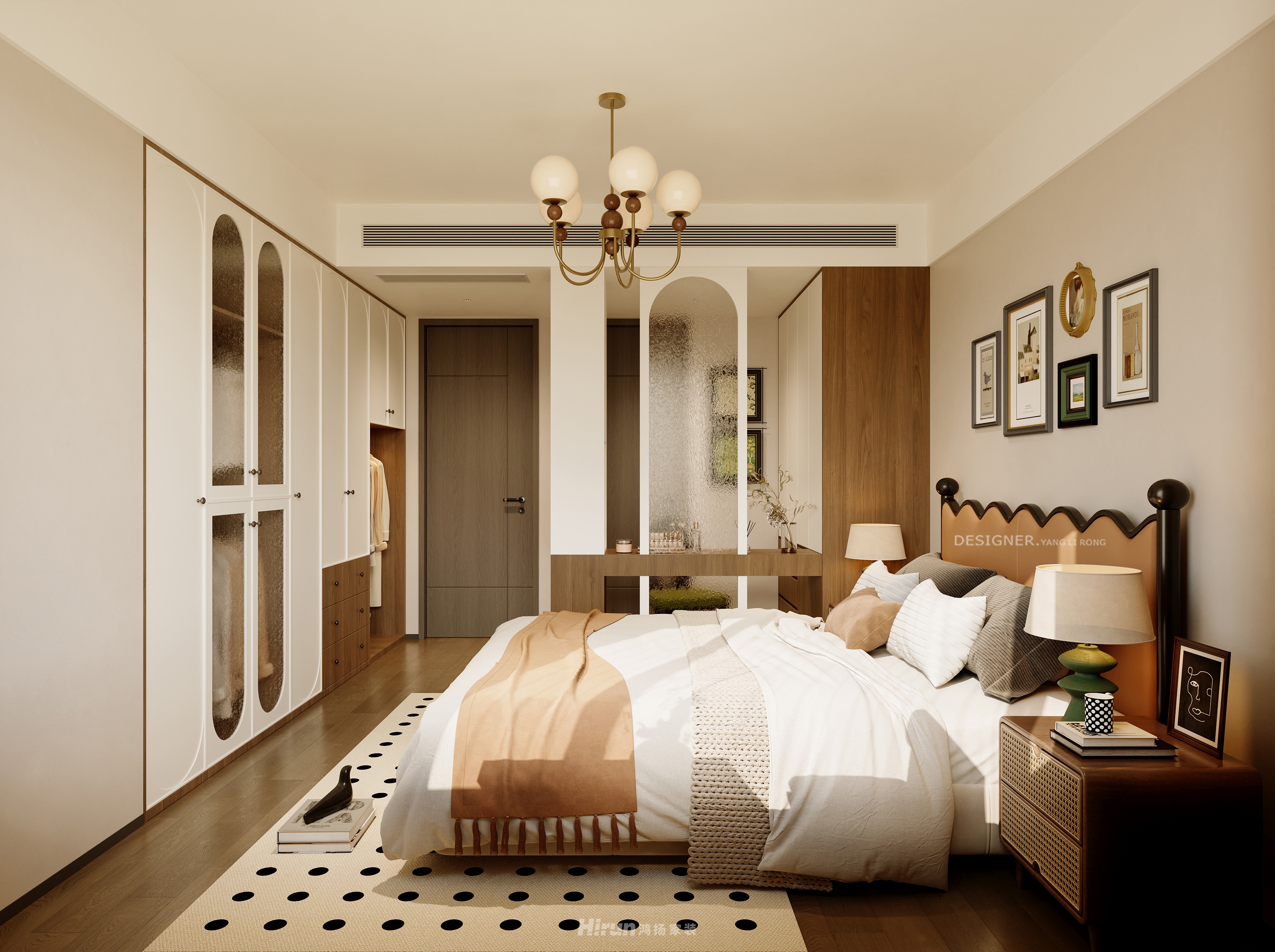 璞悅灣160㎡復古風潮四居室 裝修案例效果圖-12