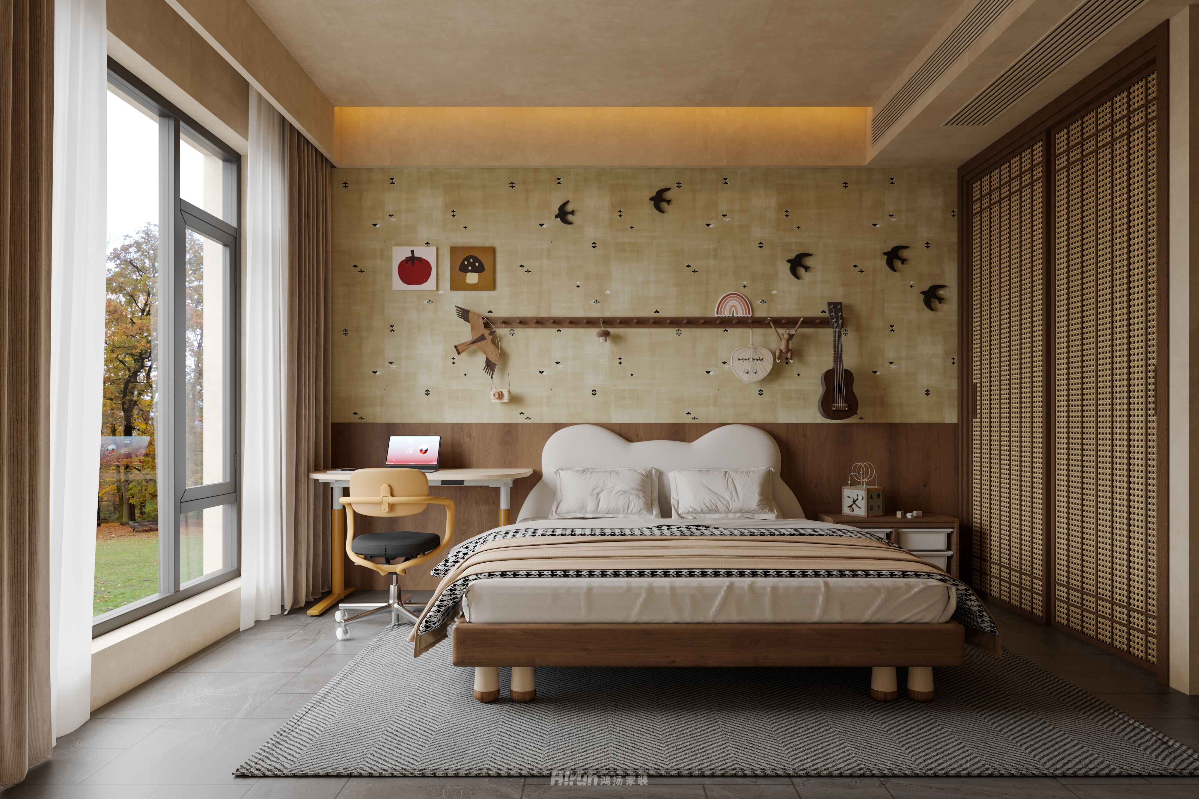 三一云湖上疊280㎡工業(yè)再造疊墅 裝修案例效果圖-12