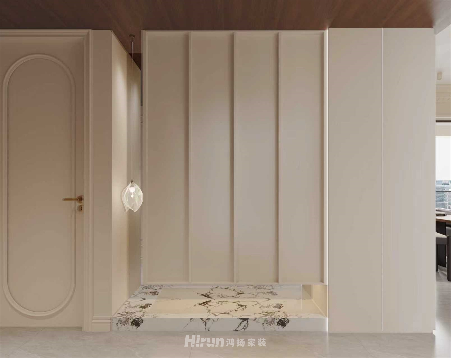 璞悅灣170㎡歐美香頌四居室 裝修案例效果圖-2