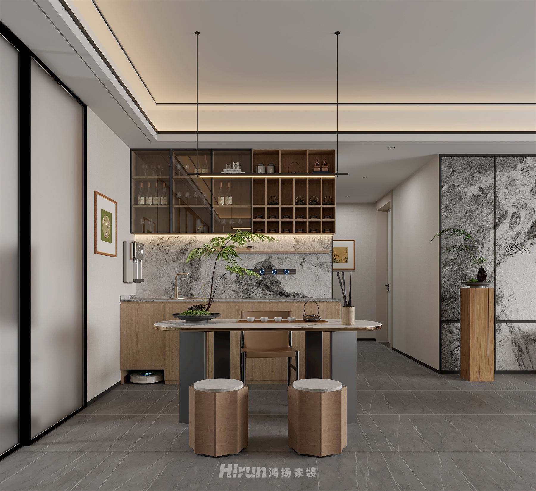 建發養云220㎡意境東方大平層 裝修案例效果圖-7