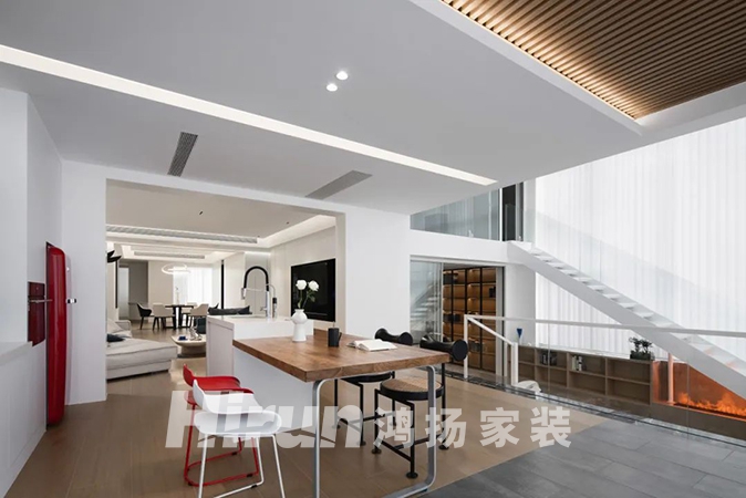 300㎡純白復式：下沉會客廳，品茗暢談，享歲月靜好